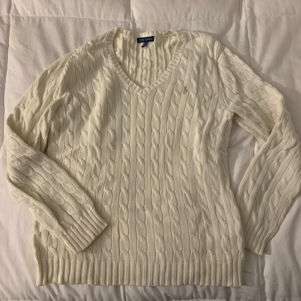 ralph lauren cream sweater